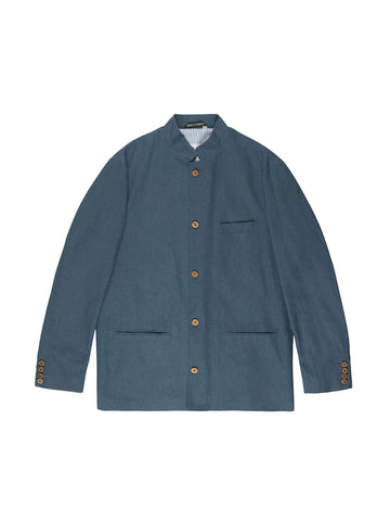 INDIGO LINEN NEHRU JACKET