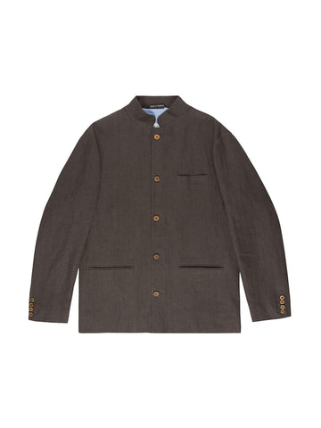 CHARCOAL LINEN NEHRU JACKET