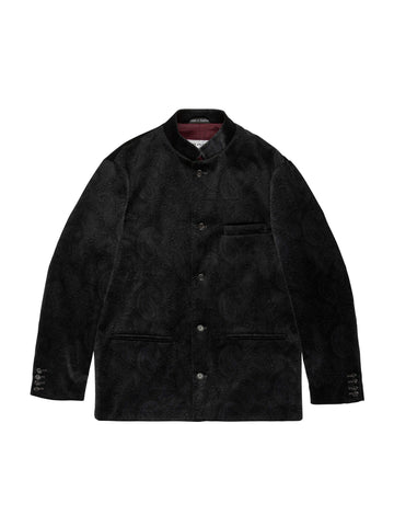 PAISLEY VELVET BLACK NEHRU JACKET