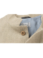FLINT GREY LINEN NEHRU WAISTCOAT