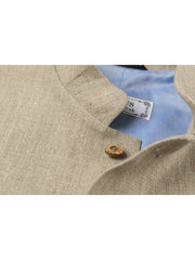FLINT GREY LINEN NEHRU JACKET