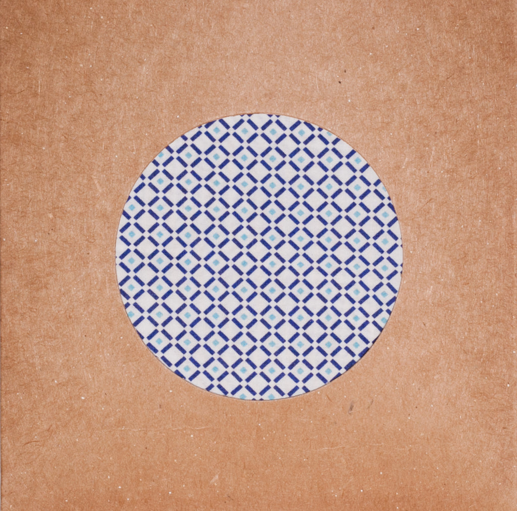 BLUE GEOMETRIC PRINT POCKET SQUARE