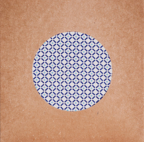 BLUE GEOMETRIC PRINT POCKET SQUARE