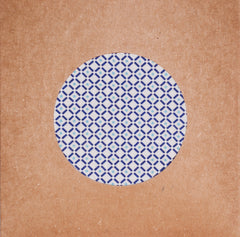 BLUE GEOMETRIC PRINT POCKET SQUARE