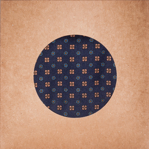 NAVY GEO FLORAL POCKET SQUARE