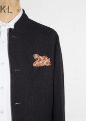 ORANGE MOSAIC SILK POCKET SQUARE
