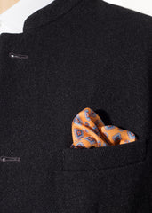 ORANGE MOSAIC SILK POCKET SQUARE