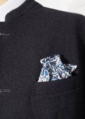 BLUE LIBERTY LODDEN PRINT POCKET SQUARE