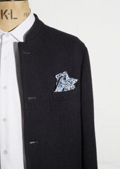 BLUE LIBERTY LODDEN PRINT POCKET SQUARE