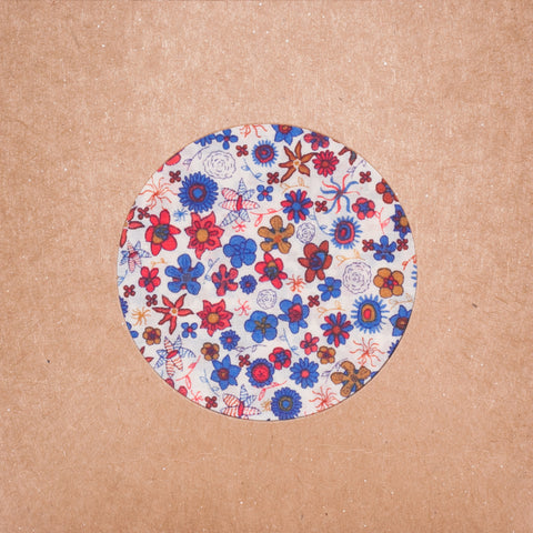 RED & BLUE DITSY FLORAL POCKET SQUARE