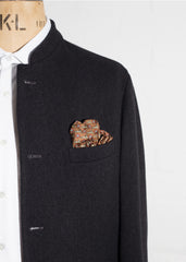CHEETAH PRINT SILK POCKET SQUARE