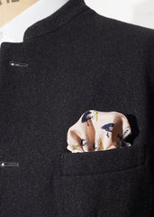 PINK PELICAN SILK POCKET SQUARE