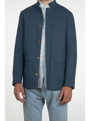 INDIGO LINEN NEHRU JACKET