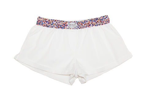 STAR LIBERTY PRINT WITH WHITE POPLIN LADIES BOXERS