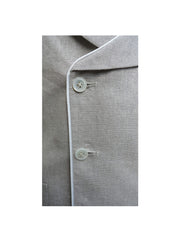DOUBLE BREASTED ASH GREY LINEN WAISTCOAT