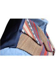 SINGLE BREASTED AZTEC LINEN WAISTCOAT