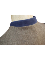 SINGLE BREASTED BROWN HERRINGBONE WAISTCOAT
