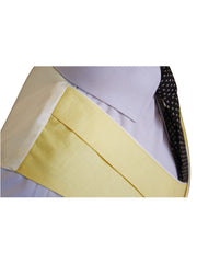 DOUBLE BREASTED DAFFODIL LINEN WAISTCOAT