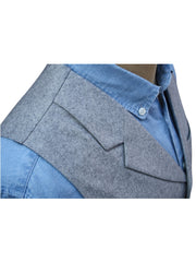 SINGLE BREASTED GREY WOOL WAISTCOAT