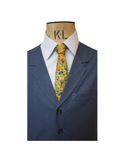 SINGLE BREASTED INDIGO LINEN WAISTCOAT