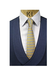 DOUBLE BREASTED INDIGO LINEN WAISTCOAT