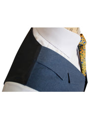 SINGLE BREASTED INDIGO LINEN WAISTCOAT