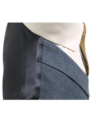 DOUBLE BREASTED MARINE BLUE WASHED LINEN WAISTCOAT