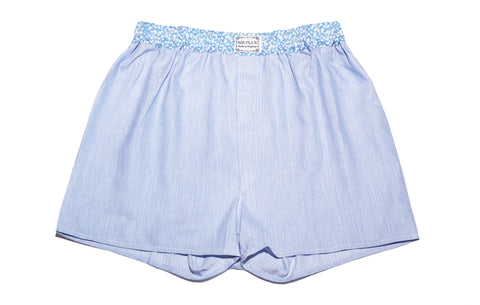 BLUE FLORAL WAISTBAND BOXER SHORTS