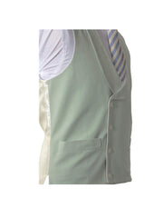 DOUBLE BREASTED MINT GREEN LINEN WAISTCOAT