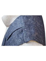 SINGLE BREASTED NAVY WOOL WAISTCOAT