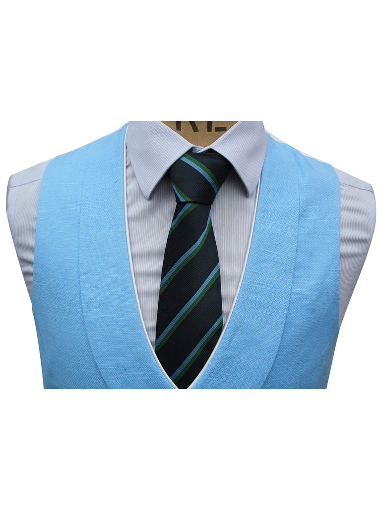 【未使用タグ付き】MADISON BLUE DRESS VEST LINEN Elegant Dress Vest in Midnight Blue | Bows-N-Ties.com
