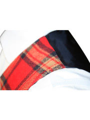 SINGLE BREASTED RED TARTAN WAISTCOAT